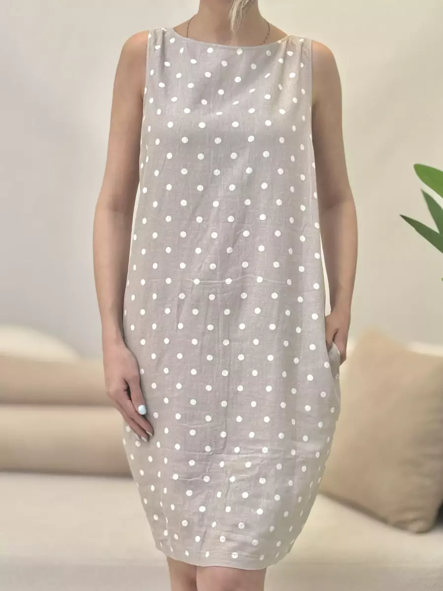 پیراهن خال خال کرم