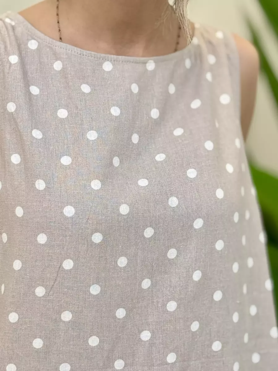 پیراهن خال خال کرم