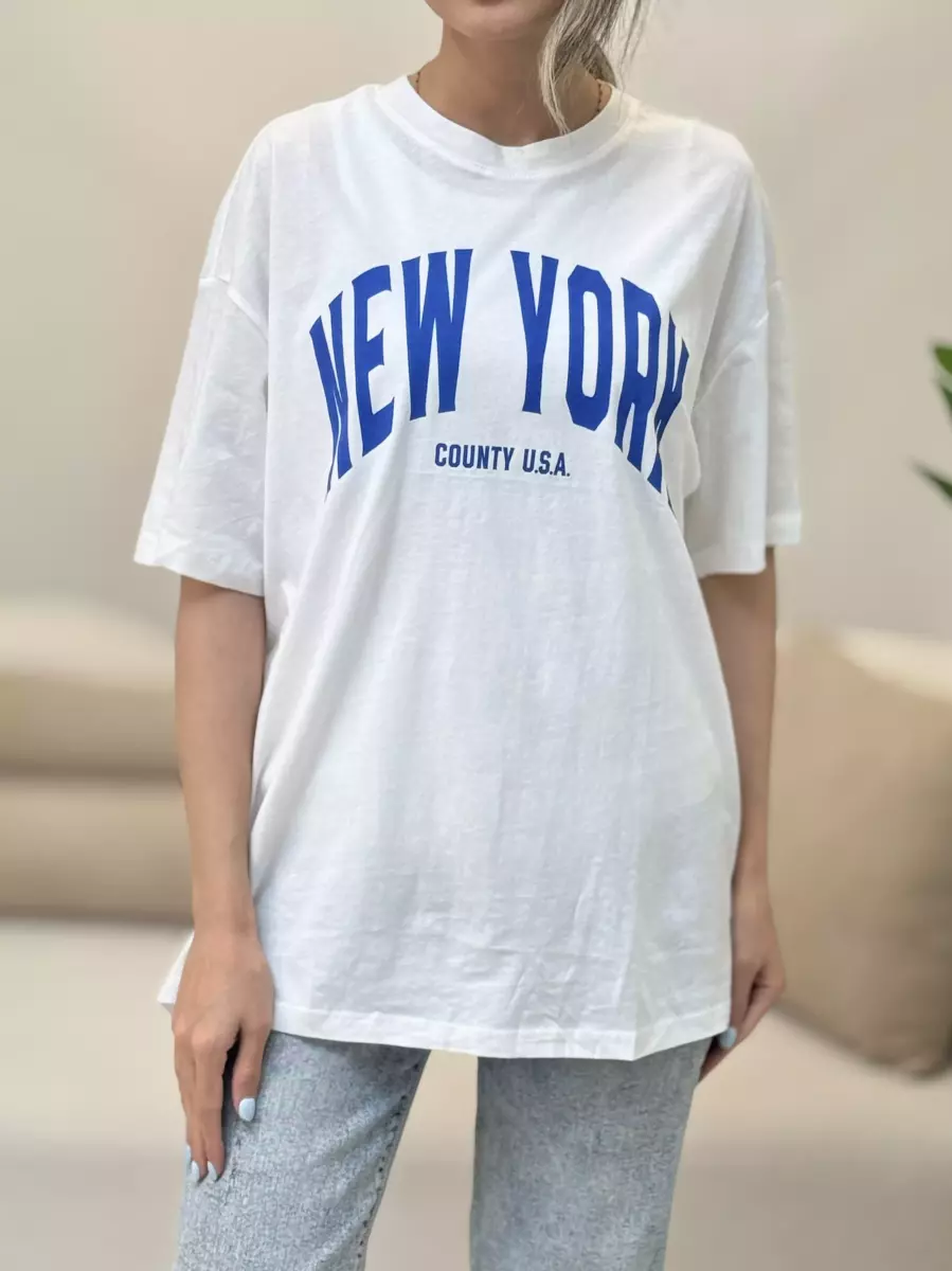 تیشرت نیویورک(چاپ آبی)