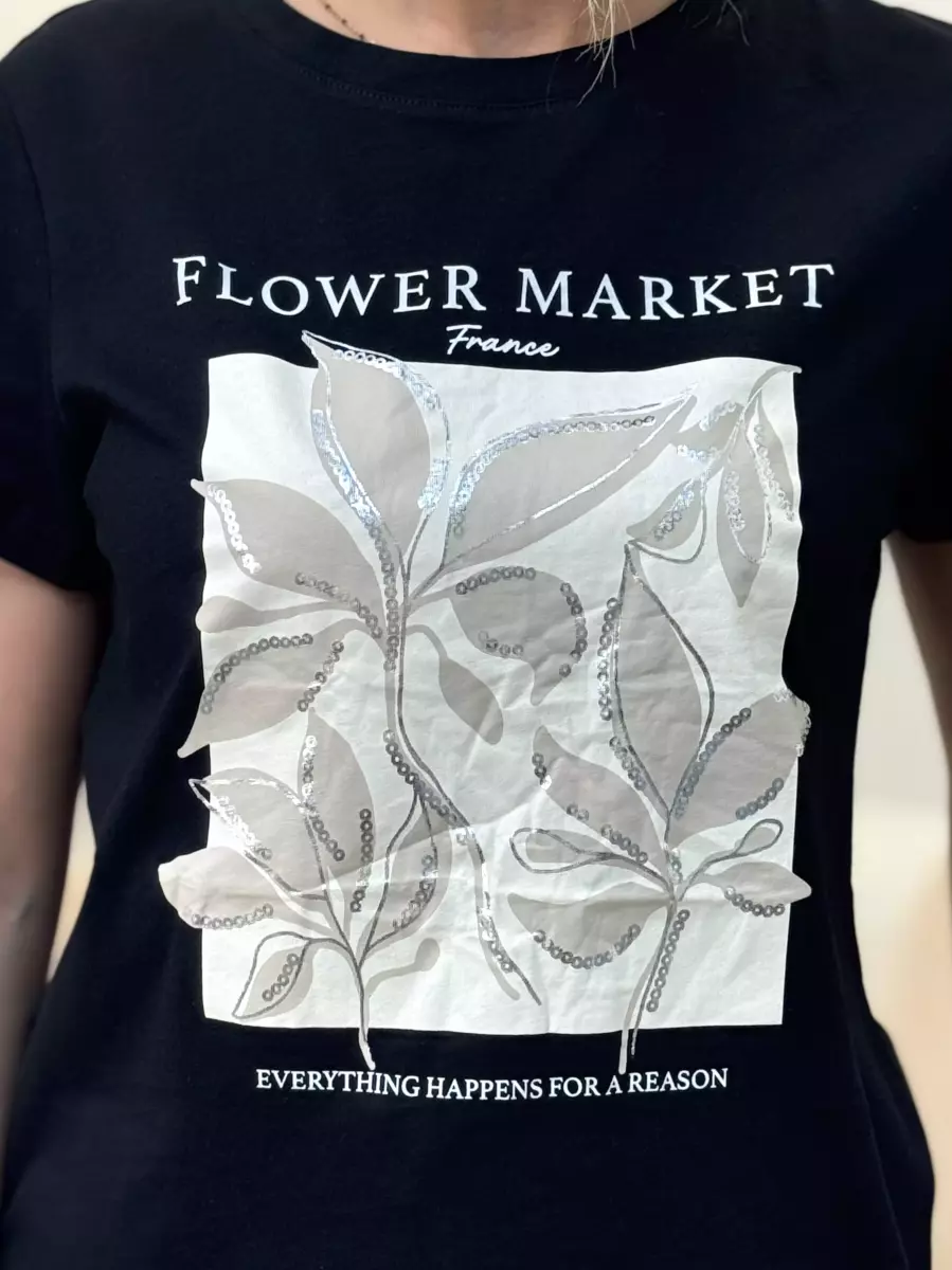 تیشرت مشکی دفکتو(نقره کوب)