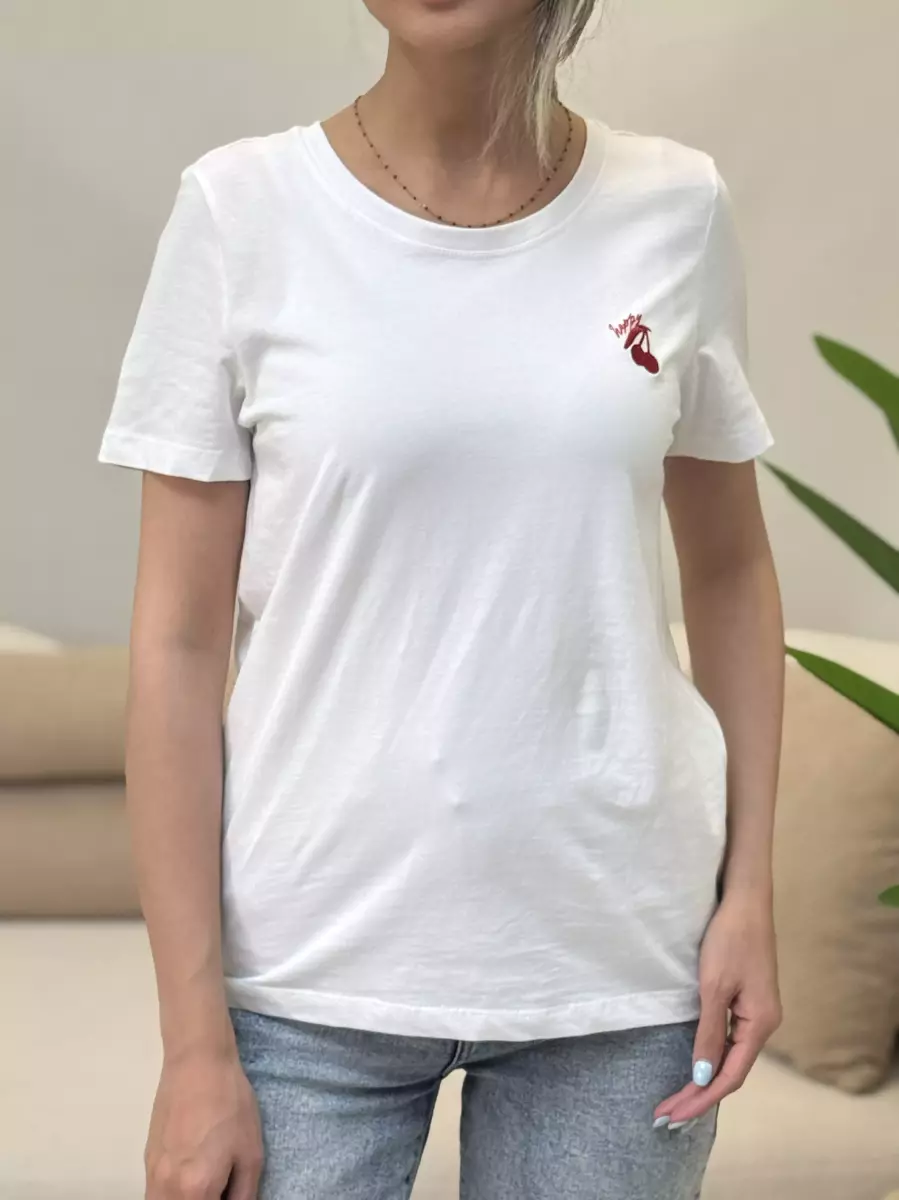 تیشرت گلدوزی شده soliver(مشکی/سفید)