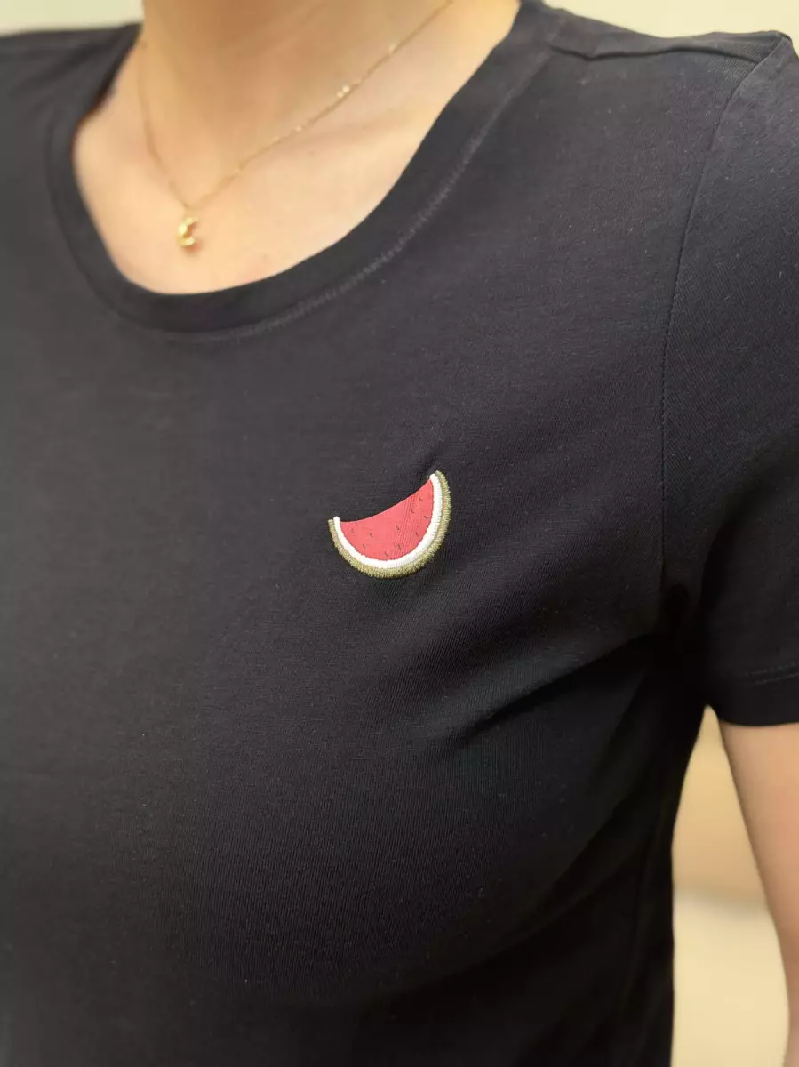 تیشرت گلدوزی شده soliver(مشکی/سفید)