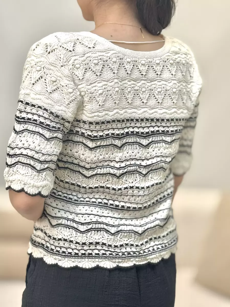 مکرومه شیری طرح مشکی ریز