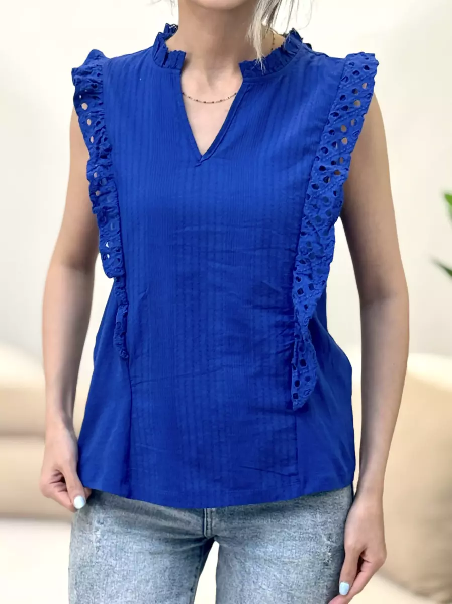 تاپ چین دار خامه دوزی (3رنگ)