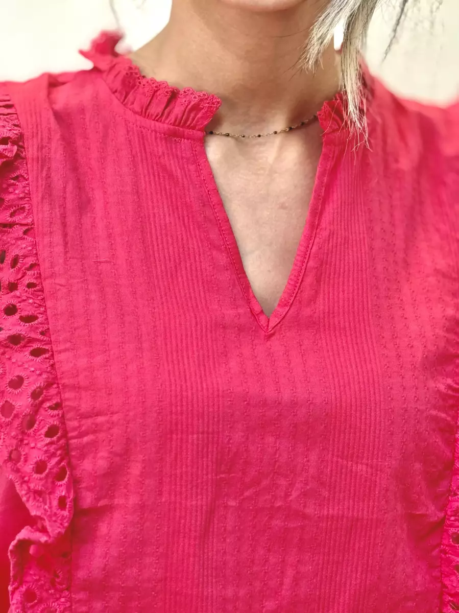 تاپ چین دار خامه دوزی (3رنگ)