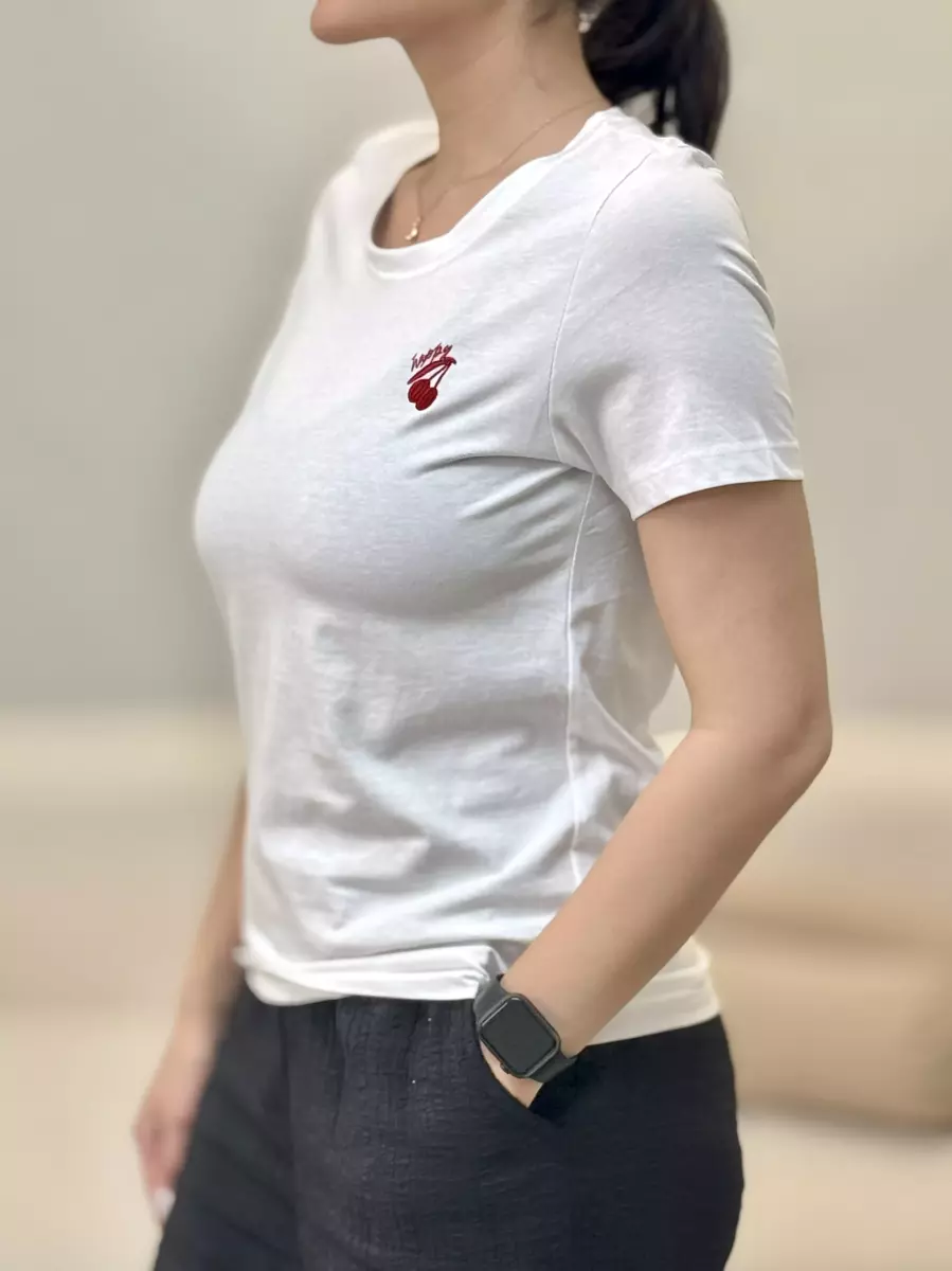 تیشرت گلدوزی شده soliver(مشکی/سفید)