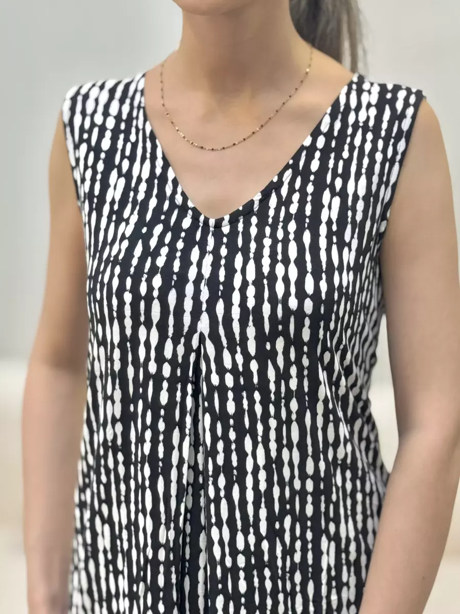 پیراهن ویسکوز طرحدار(آبی-مشکی)