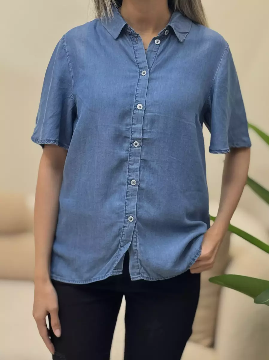 شومیز جین آستین کوتاه