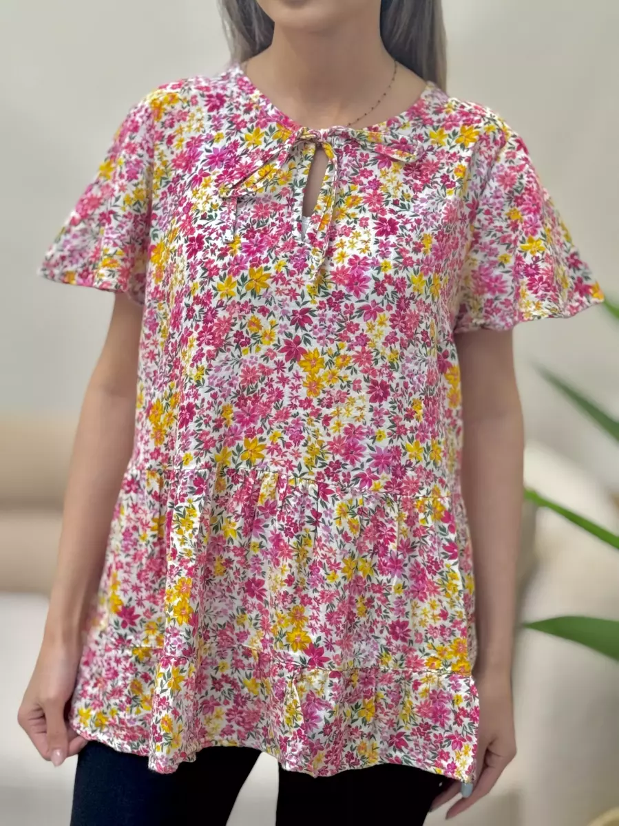 شومیزلینن چین دار