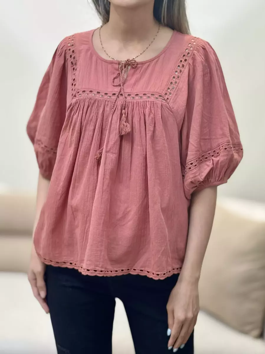 شومیز گلبهی قواره دار