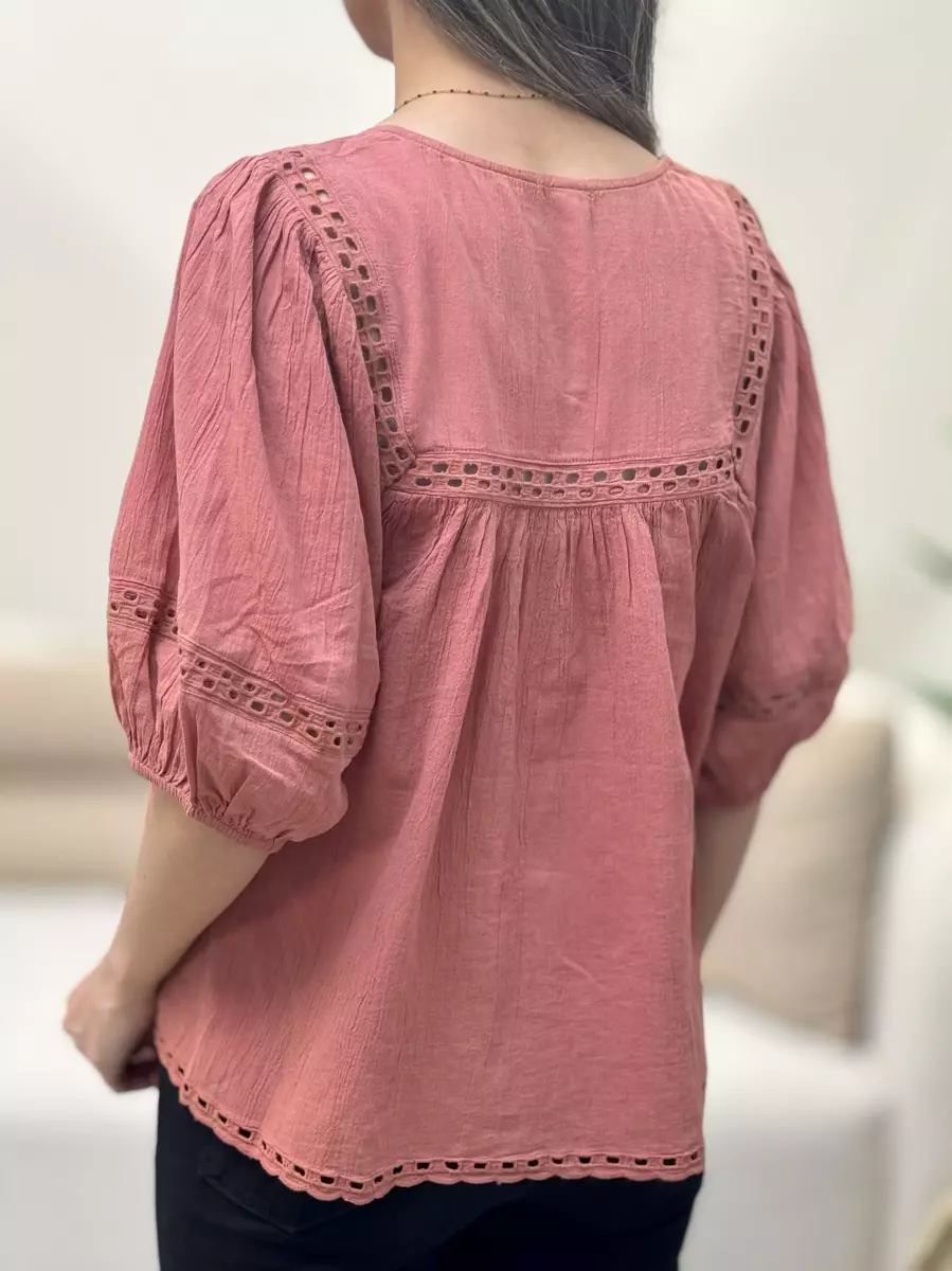 شومیز گلبهی قواره دار