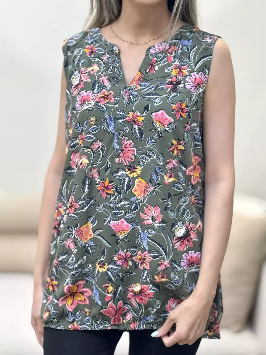 تاپ گلدار (پایین کش دار)