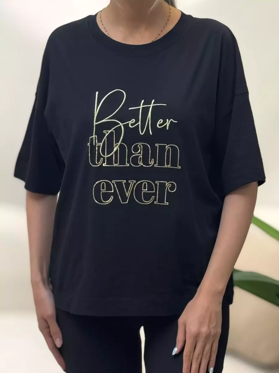 تیشرت مشکی گلدوزی c.a