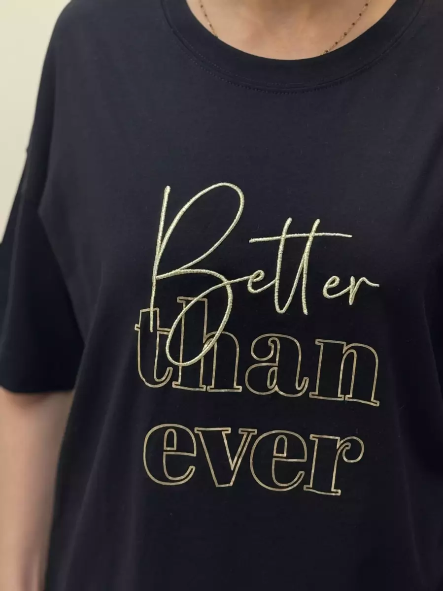 تیشرت مشکی گلدوزی c.a