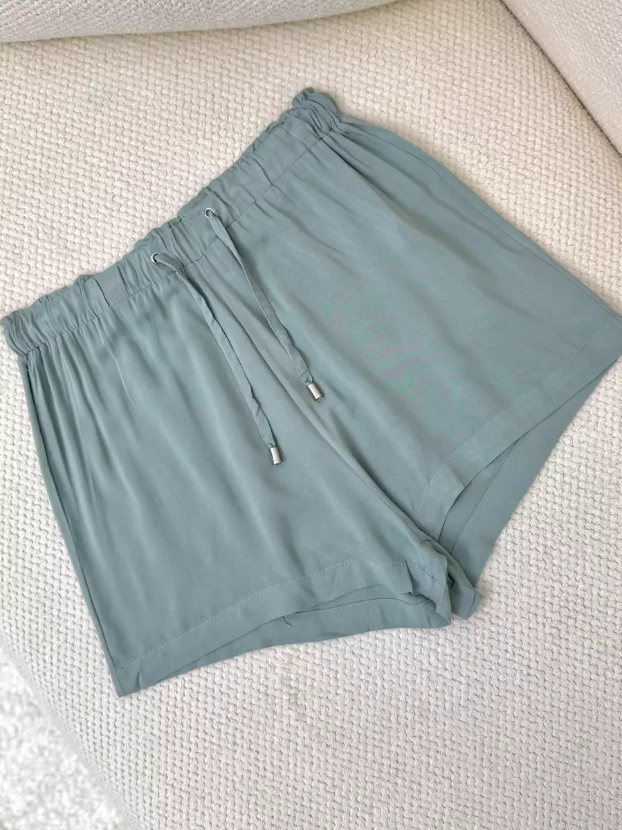 شلوارک ویسکوز سبز ماچایی