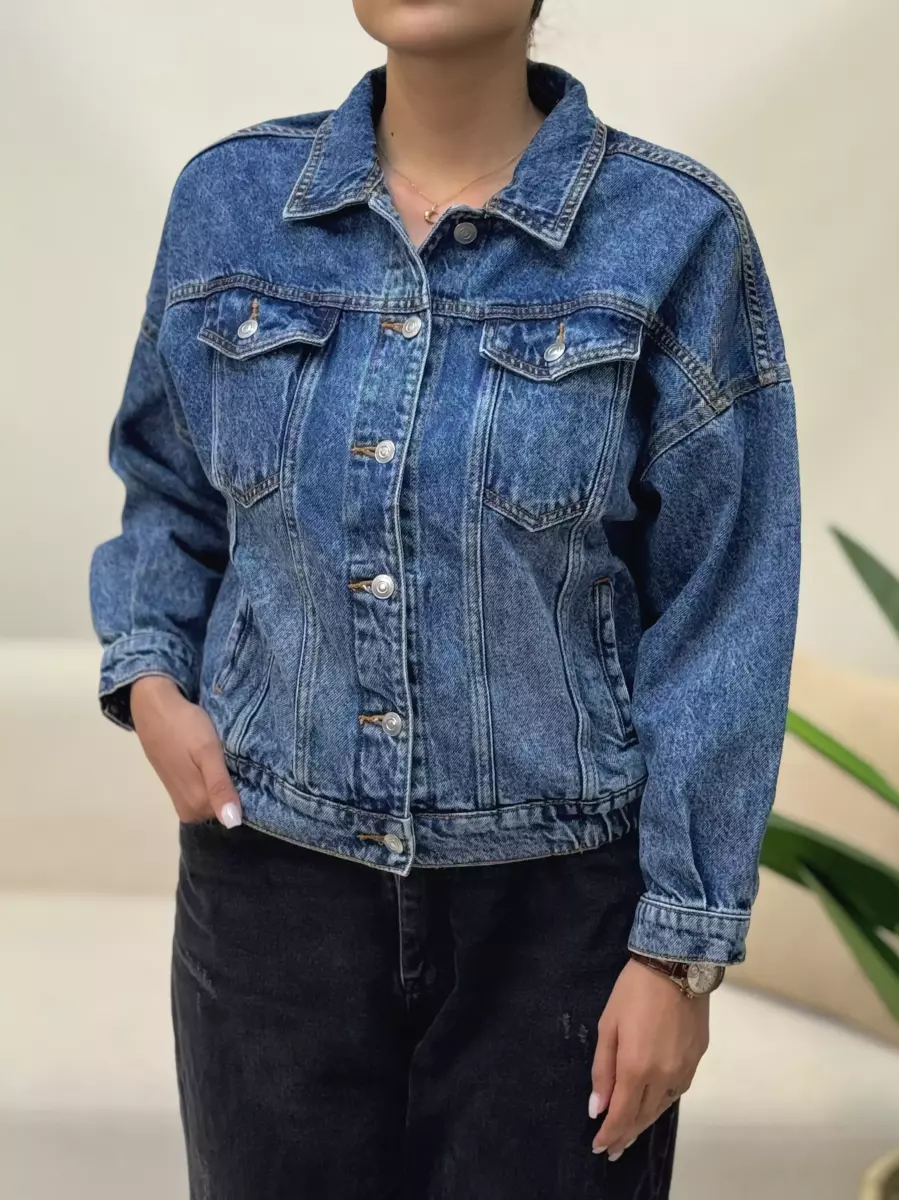 کت جین آبی تیره