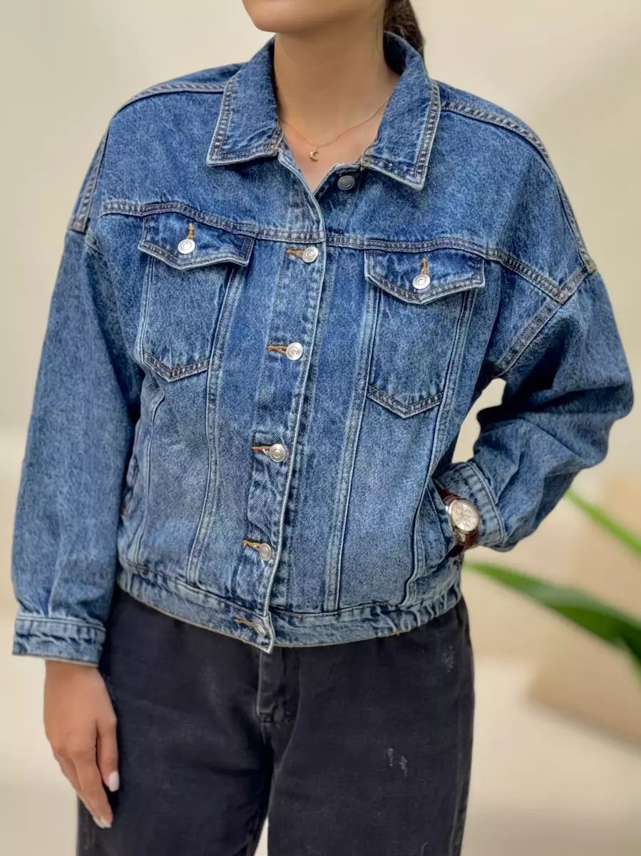 کت جین آبی تیره