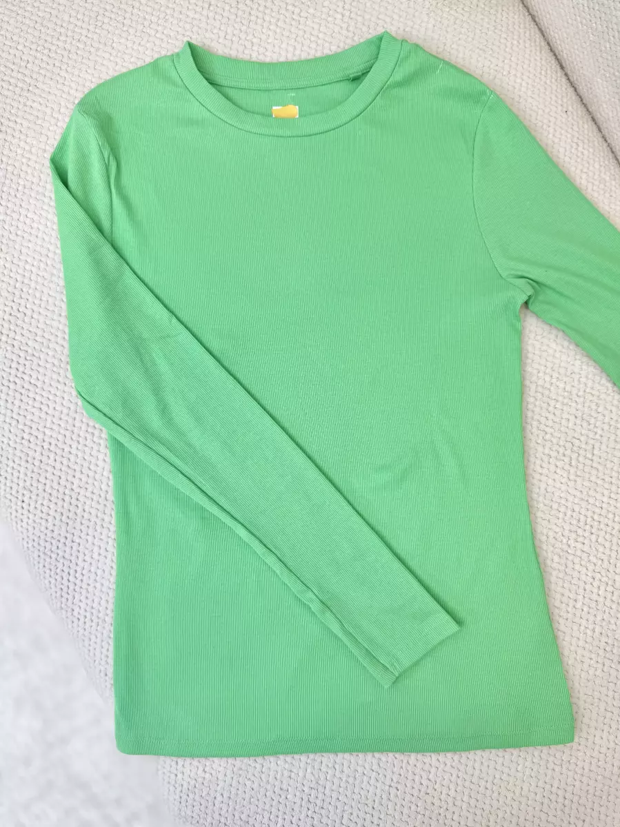 تیشرت آستین بلند کبریتی یقه گرد