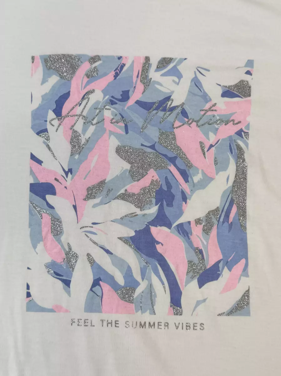 تیشرت سفید نقره کوب(lc)