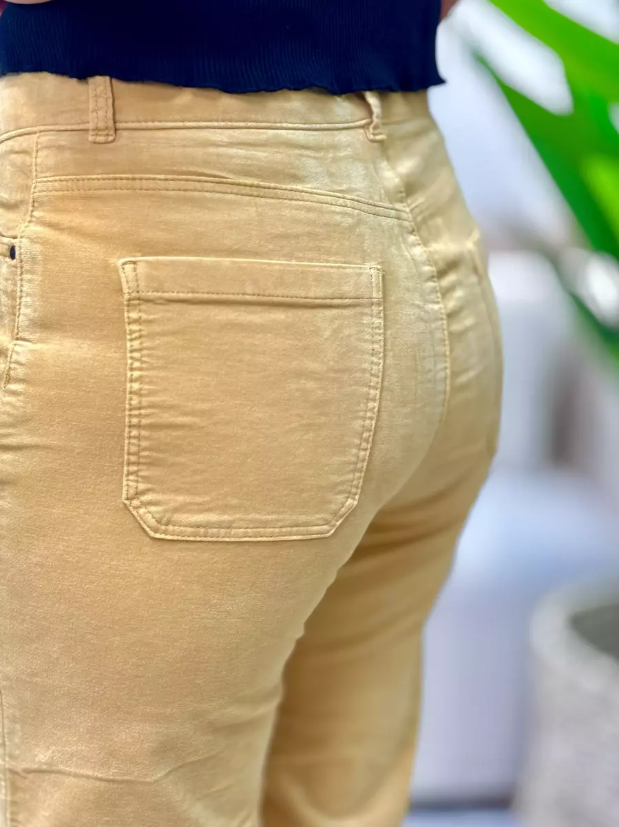 شلوار مخمل خردلی