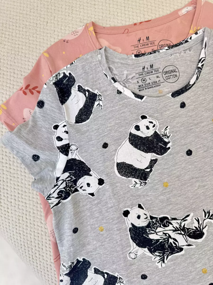 تیشرت کراپ حراجی (صورتی/طوسی)