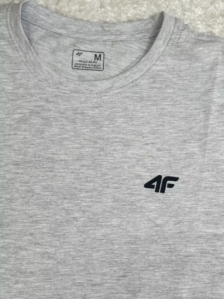 تیشرت مردانه 4f)سفید و طوسی