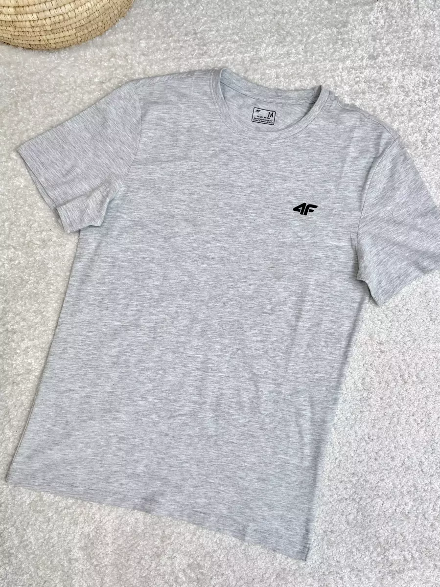 تیشرت مردانه 4f)سفید و طوسی