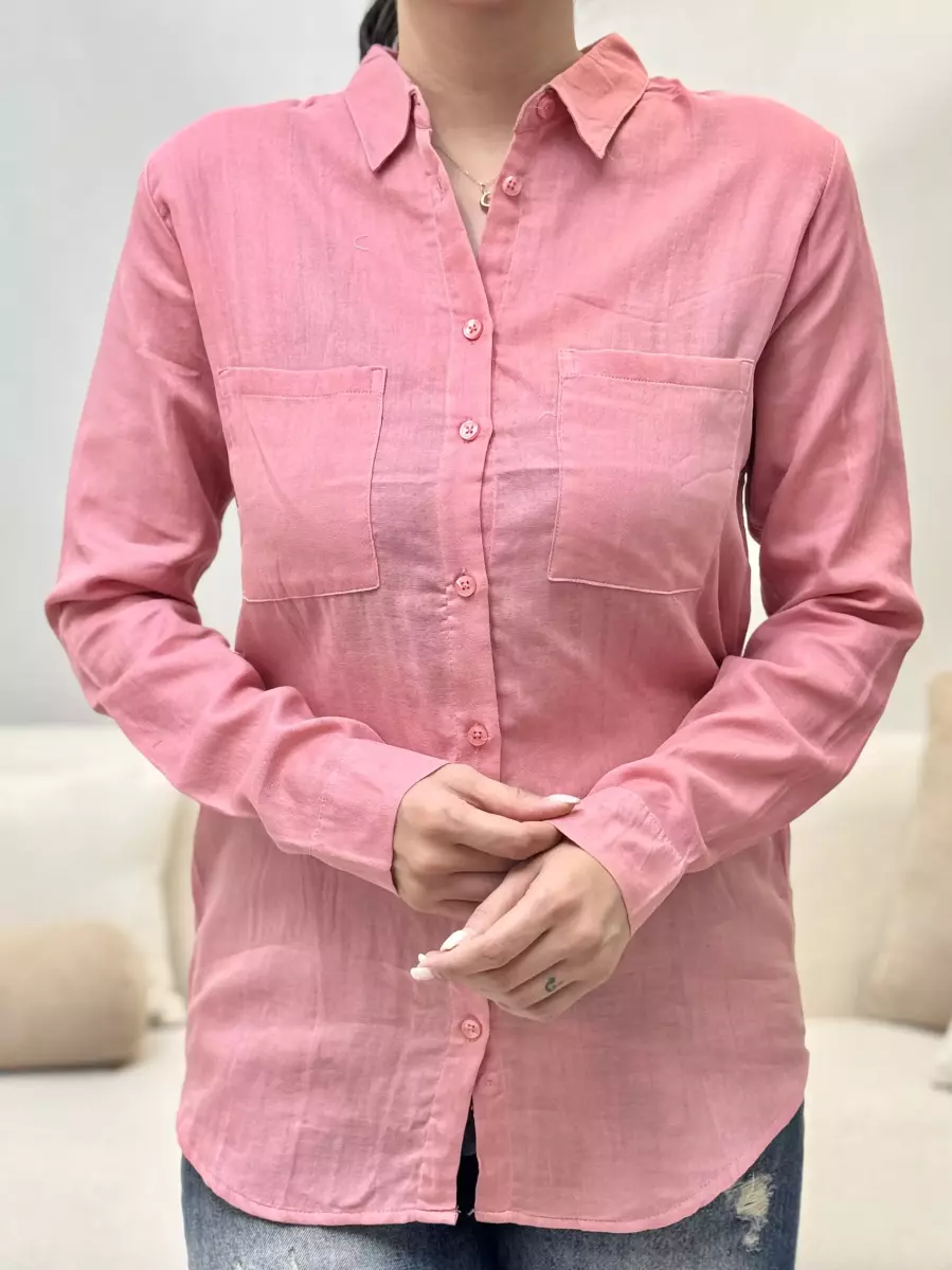 شومیز گلبهی تیره