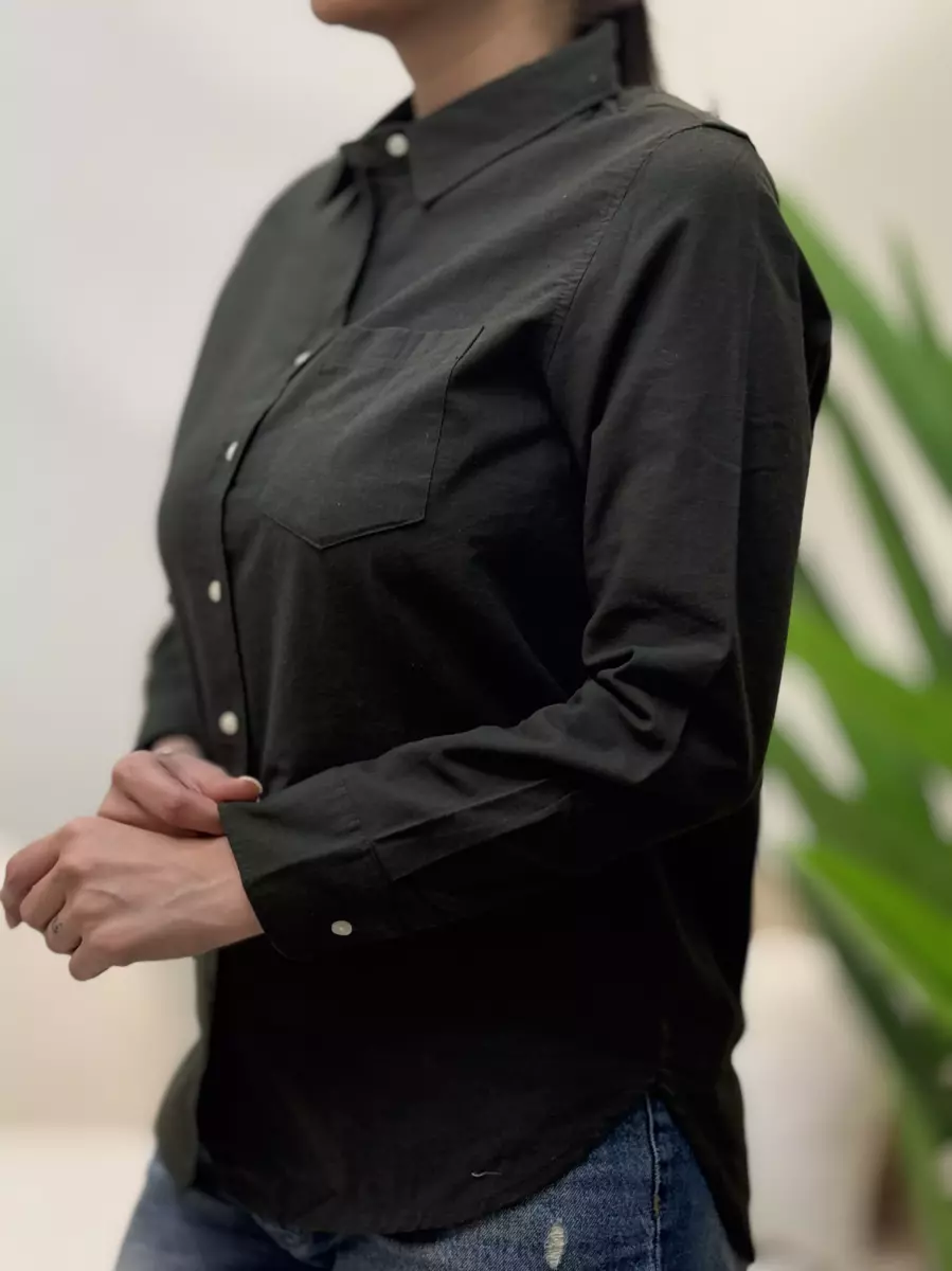 شومیز سبز تیره و فیلی h.m