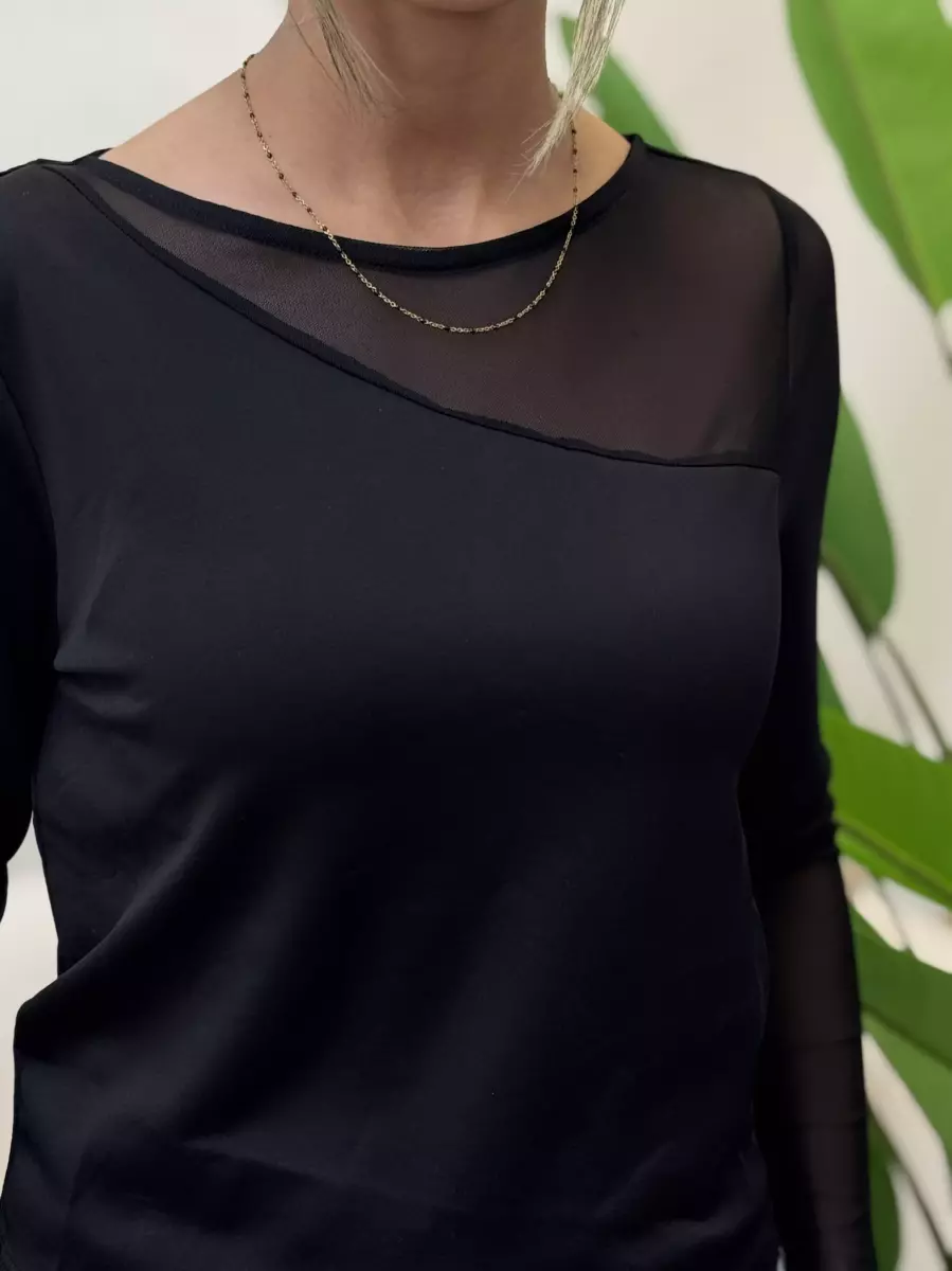 تیشرت آستین بلند توردار