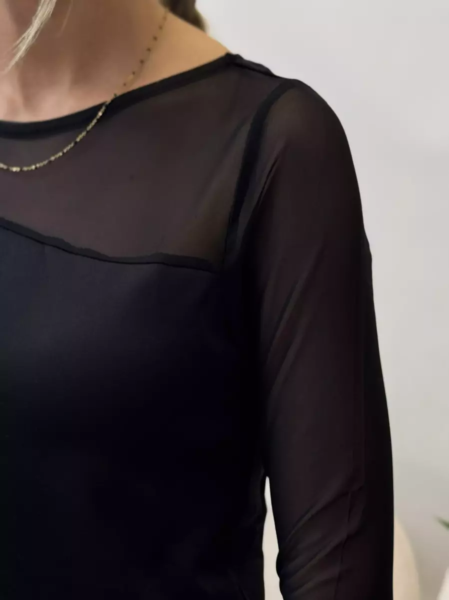 تیشرت آستین بلند توردار