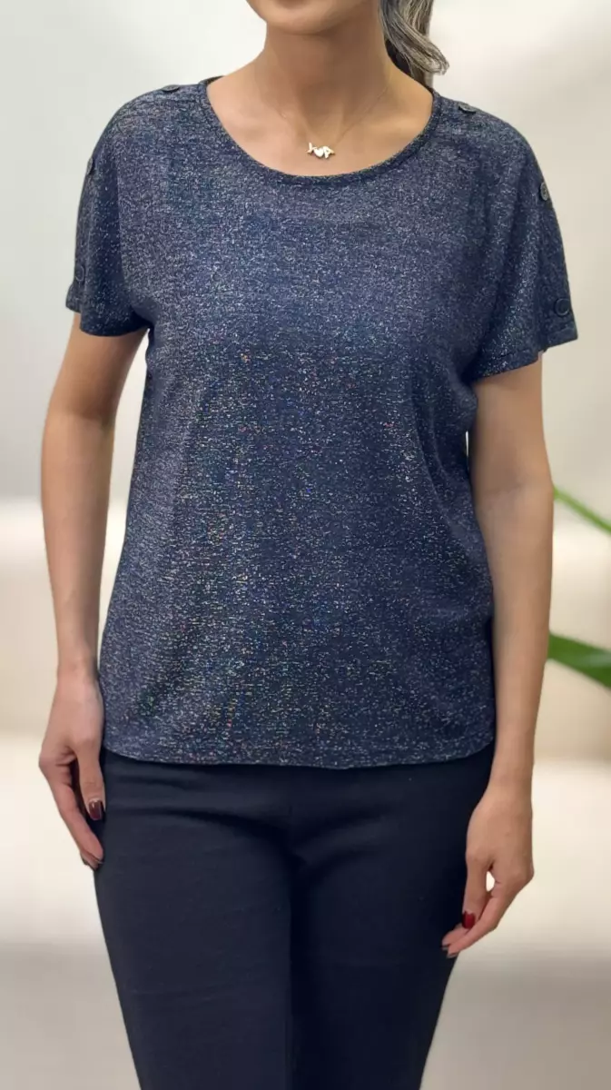 بافت لمه veramoda(سرمه ای-طلایی)