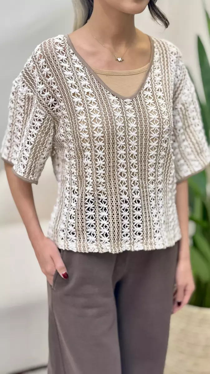 بافت veramoda (مشکی.کرم)