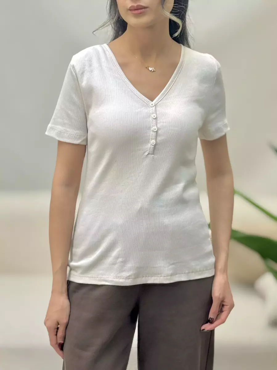 تیشرت آستین کوتاه زری دار کبریتی