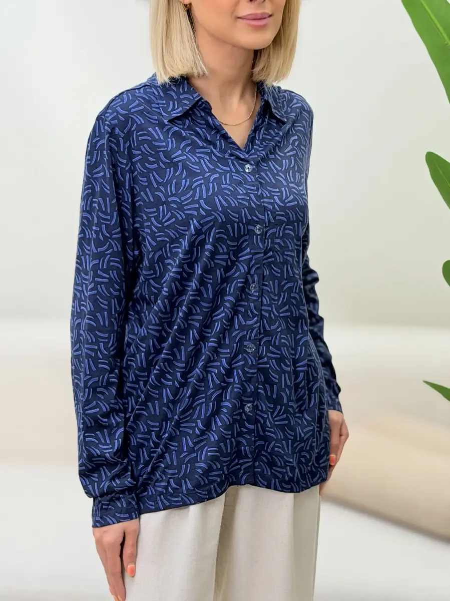 شومیز سیسیل (طرح آبی)