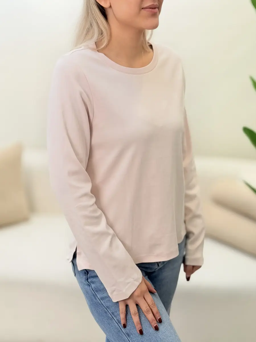تیشرت آستین بلند ساده cotton(رنگبندی)