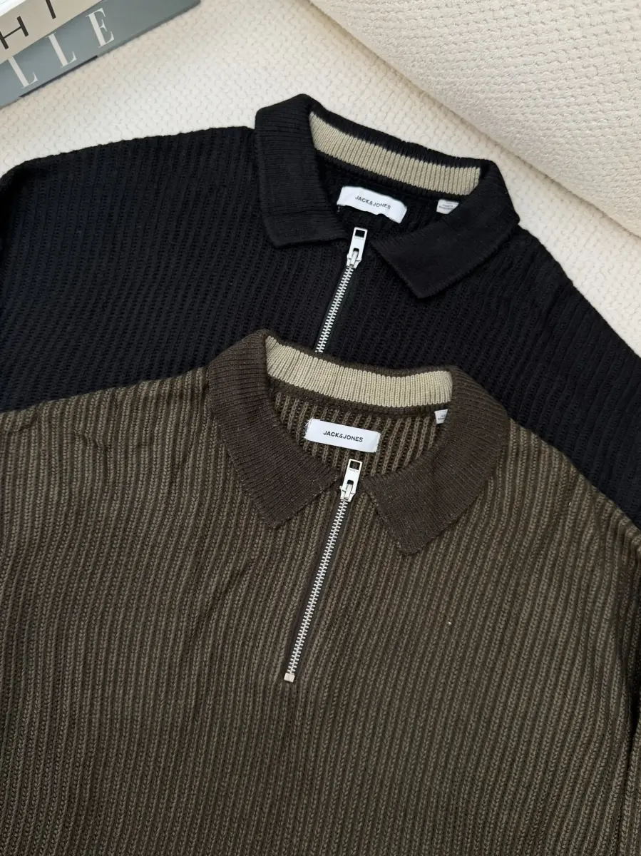 بافت نیم زیپ jack&jones بافت درشت (4رنگ)