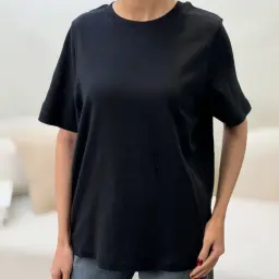 تیشرت باکسی ساده مشکی newlook