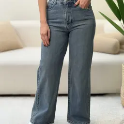 شلوار جین فلر بگ(جیب طرح قلب)