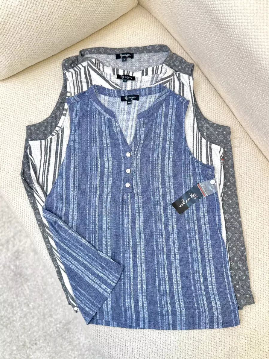 تاپ طرح دار جلودکمه lily