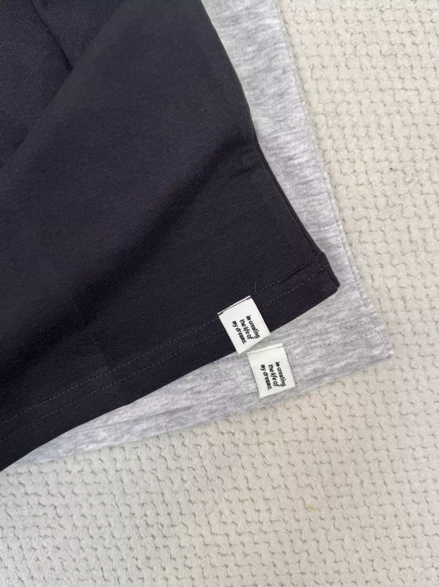 تیشرت مردانه جلو برجسته (مشکی-طوسی)