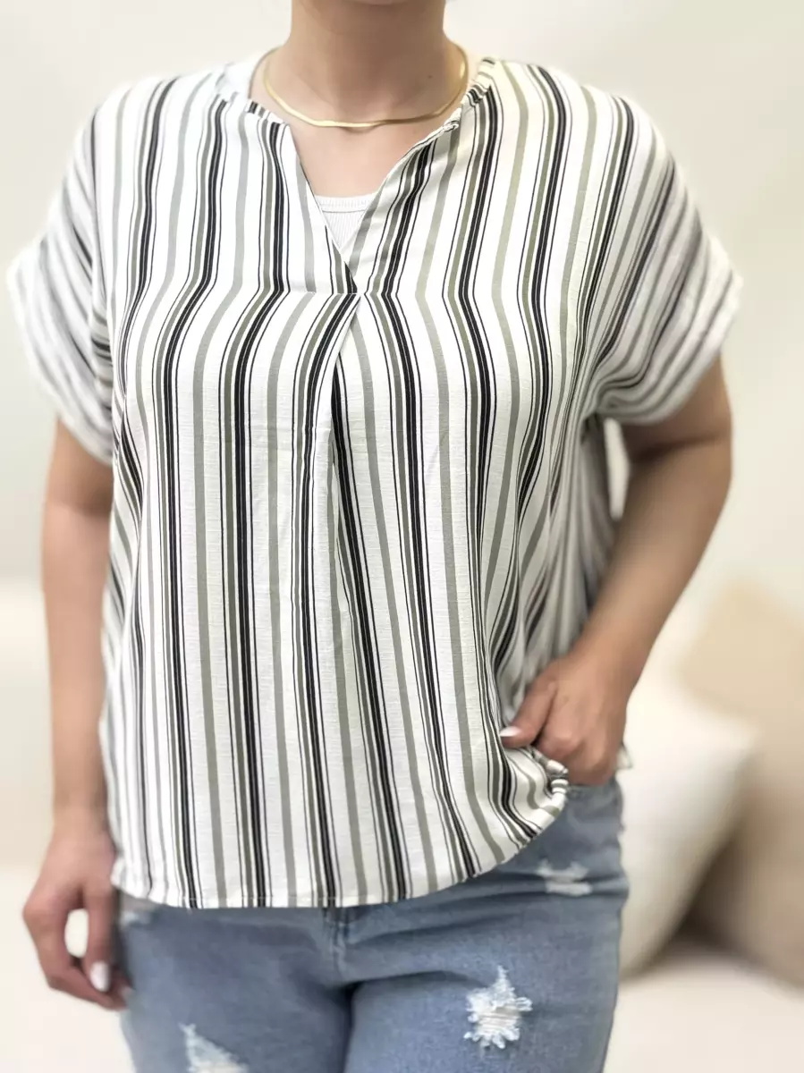 شومیز راه راه(دورنگ)