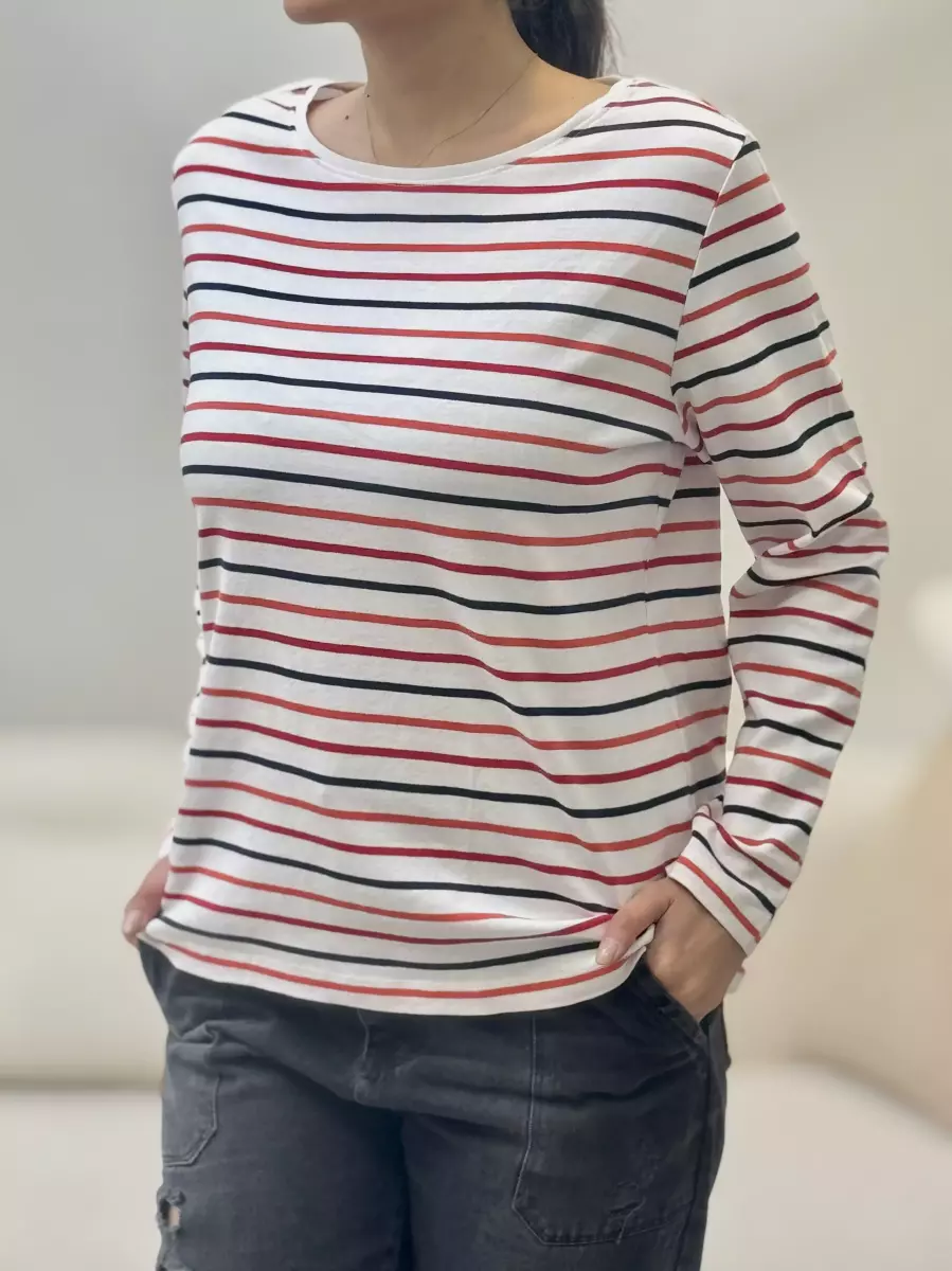 بلوز آستین بلند راه راه (3رنگ)