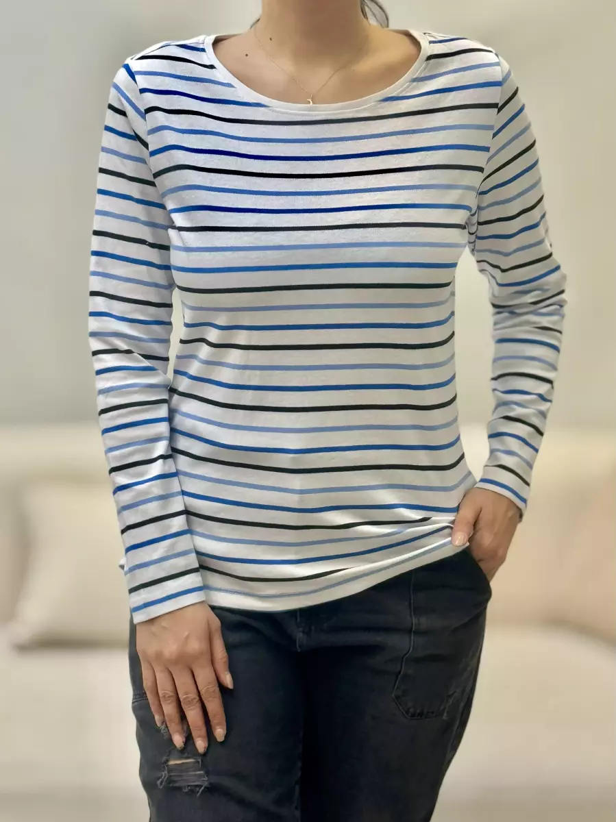 بلوز آستین بلند راه راه (3رنگ)