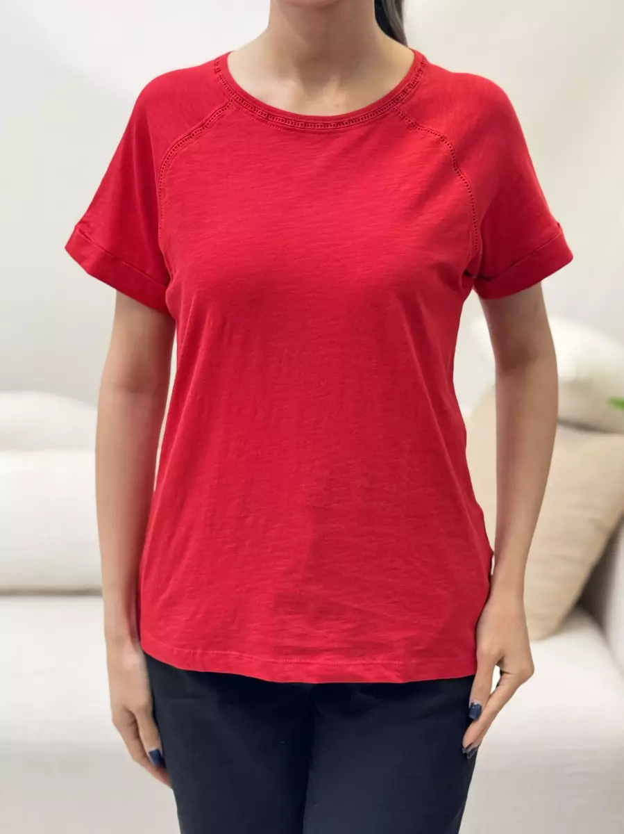 تیشرت یقه کارشده c&a