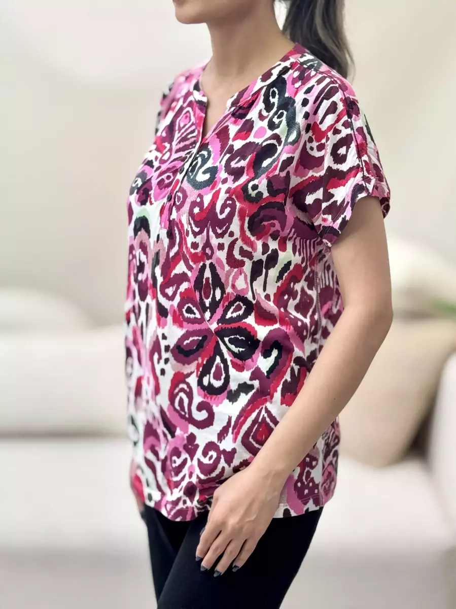 تیشرت آستین کوتاه طرح دار سیسیل