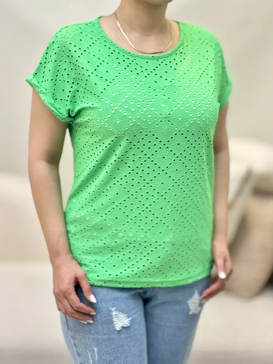 تیشرت خامه دوزی سبز