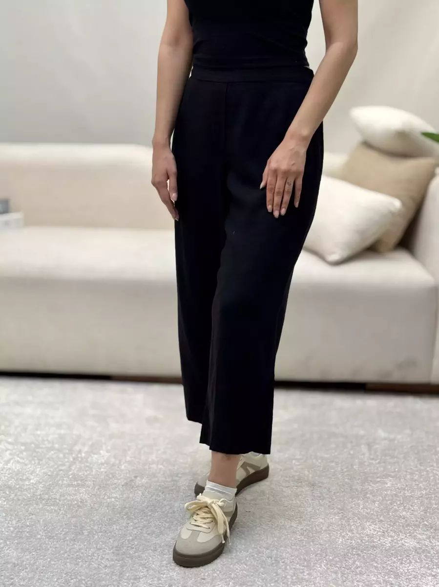 شلوار لینن مشکی ساده reit