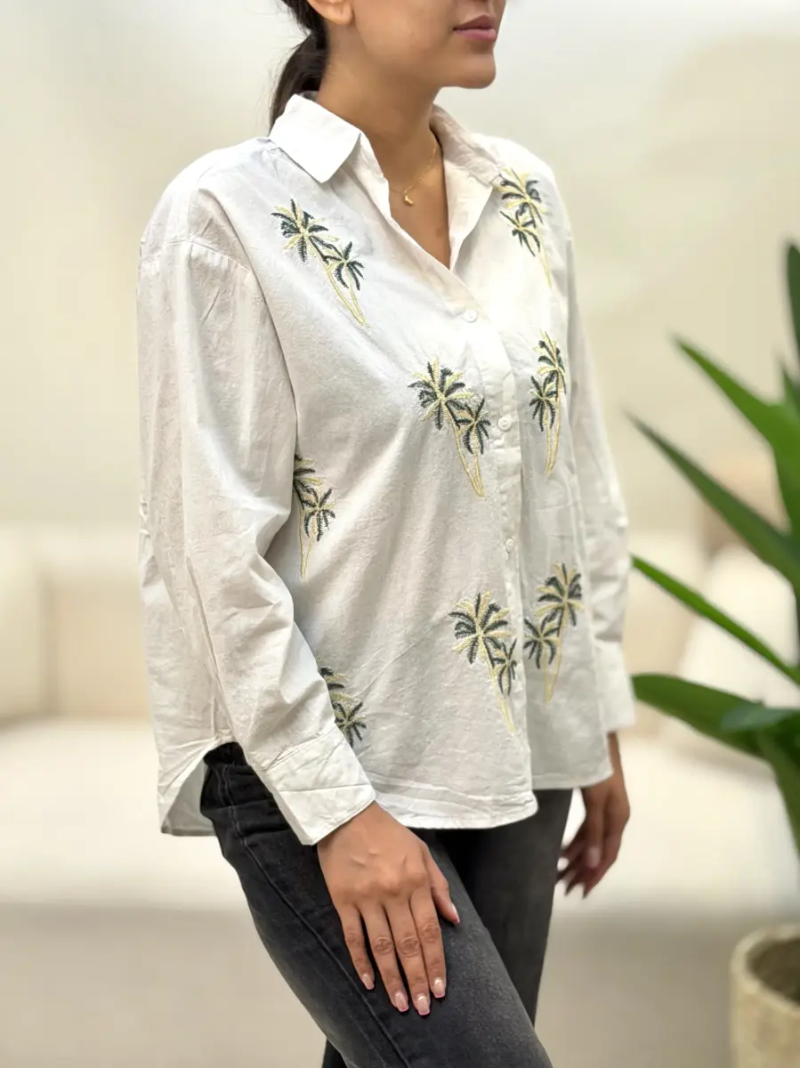 شومیز زارا (گلدوزی طرح نخل)