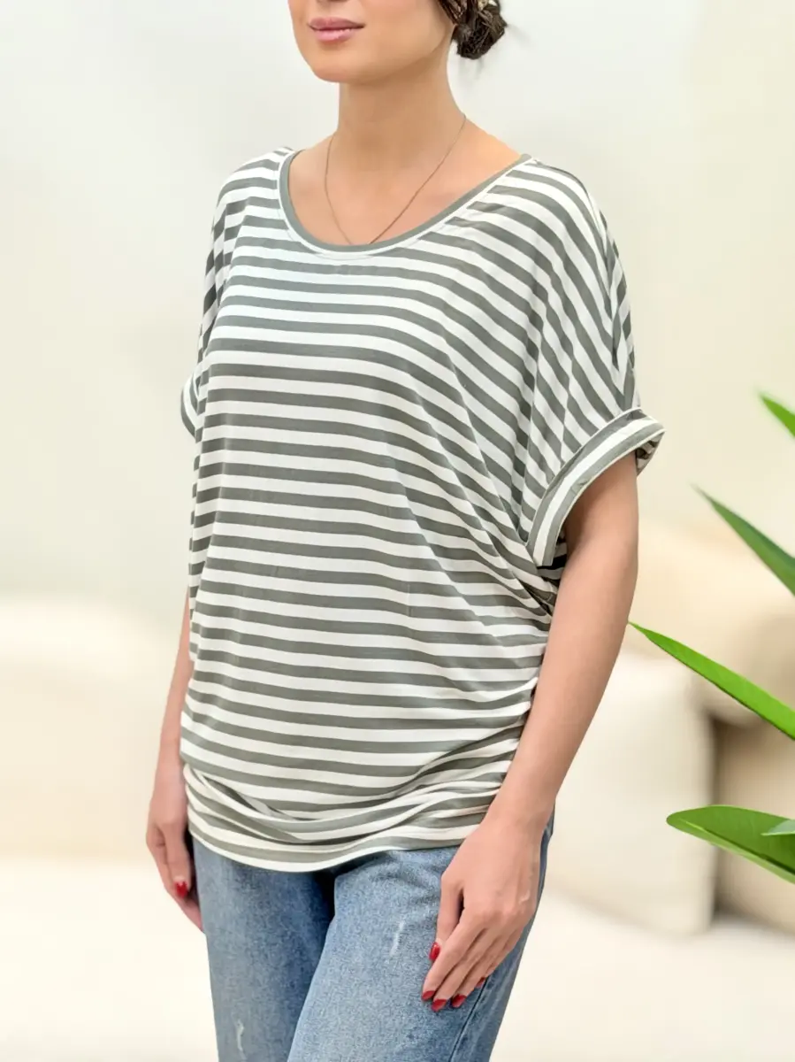 تیشرت جینا راه راه